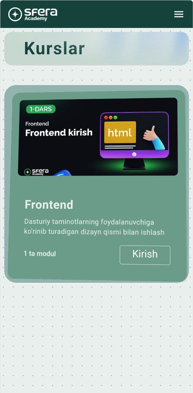 Sfera Academy - Online platform
